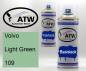 Preview: Volvo, Light Green, 109: 400ml Sprühdose + 400ml Klarlack - Set, von ATW Autoteile West.